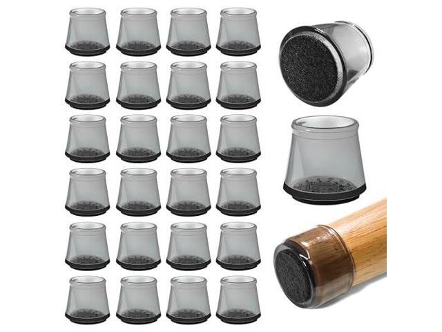 Serenelife Chair Leg Floor Protectors - 24 Rubber Furniture Leg Covers & End Caps For Hardwood Floors - Anti-Slip & Scratch Protect Floors - Fits...