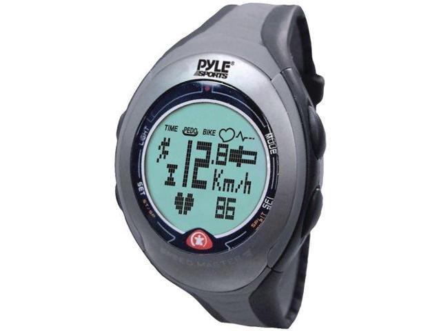 Pyle Sports PPDM2 Digital Biking/ Running Watch with Bicycle Adaptor, Pulse, Chronograph, Pedometer