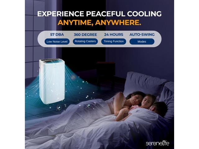 SereneLife SLPAc14 SLPAc Portable Air conditioner compact Home Ac cooling Unit with Built-in Dehumidifier Fan Modes, Quiet Operation, Includes...