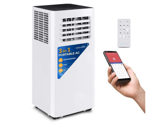 SereneLife SLPAc805W Portable Air conditioner - compact Home Ac cooling Unit with Built-in Dehumidifier Fan Modes, Includes Window Mount Kit...