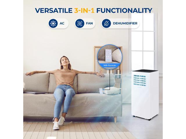 SereneLife SLPAc805W Portable Air conditioner - compact Home Ac cooling Unit with Built-in Dehumidifier Fan Modes, Includes Window Mount Kit...