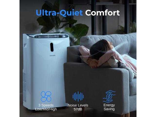 Serene Life Portable Air Conditioner - 14000 BTU Cooling Capacity (ASHRAE) Compact Home A/C Cooling Unit with Built-in Dehumidifier & Fan Modes,...