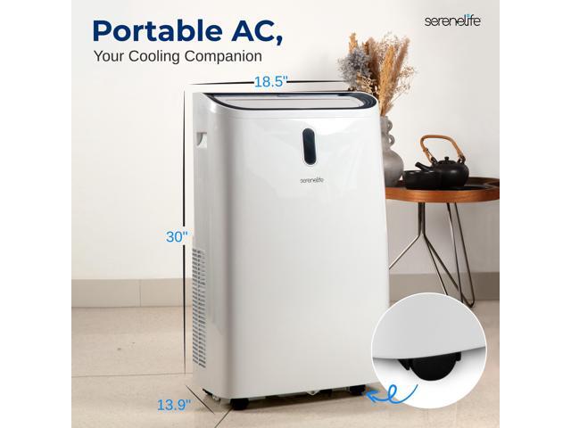 Serene Life Portable Air Conditioner - 14000 BTU Cooling Capacity (ASHRAE) Compact Home A/C Cooling Unit with Built-in Dehumidifier & Fan Modes,...