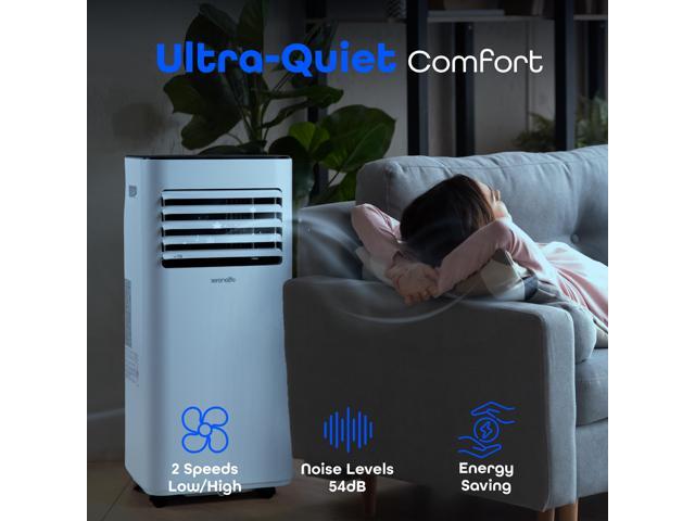 Serene Life Portable Air Conditioner - 8000 BTU Cooling Capacity (ASHRAE) Compact Home A/C Cooling Unit with Built-in Dehumidifier & Fan Modes,...