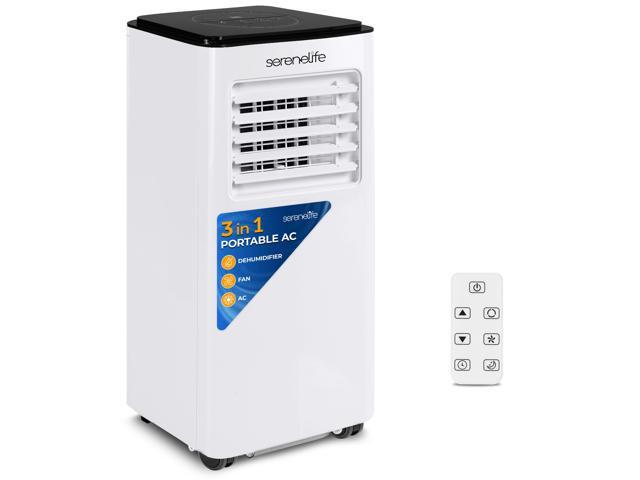 Serene Life Single Duct Portable Air Conditioner - 8000 BTU Cooling Capacity (ASHRAE) Compact Home A/C Cooling Unit with Built-in Dehumidifier &...