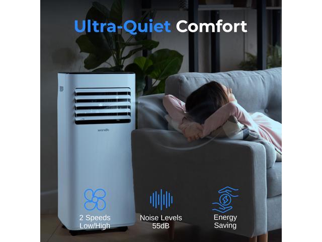 Serene Life Portable Air Conditioner - 10000 BTU Cooling Capacity (ASHRAE) Compact Home A/C Cooling Unit with Built-in Dehumidifier & Fan Modes,...