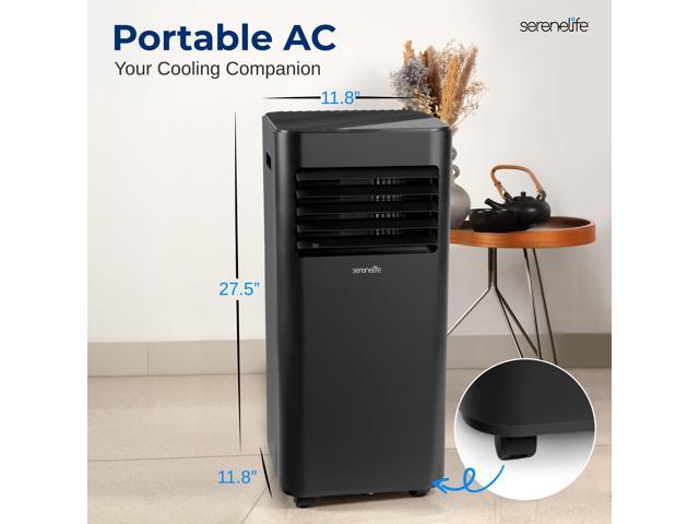 Serene Life Portable Air Conditioner - 8000 BTU Cooling Capacity (ASHRAE) Compact Home A/C Cooling Unit with Built-in Dehumidifier & Fan Modes,...