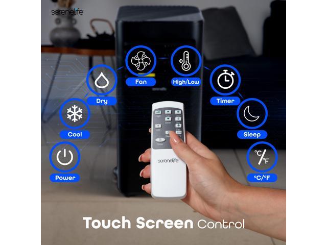 Serene Life Portable Air Conditioner - 8000 BTU Cooling Capacity (ASHRAE) Compact Home A/C Cooling Unit with Built-in Dehumidifier & Fan Modes,...