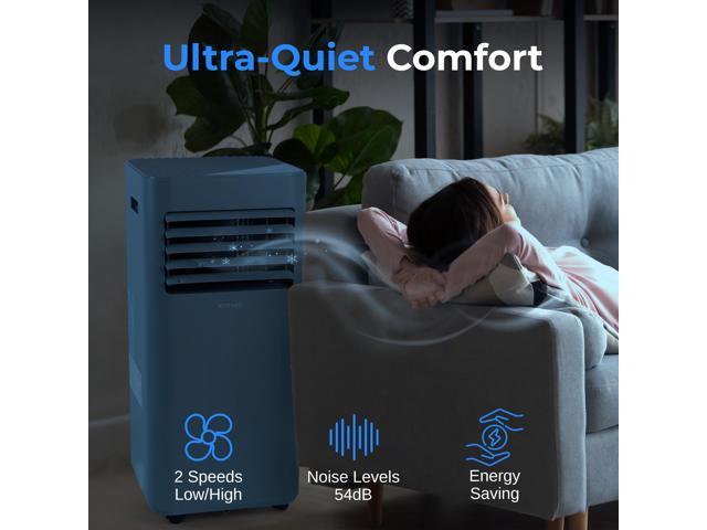 Serene Life Portable Air Conditioner - 8000 BTU Cooling Capacity (ASHRAE) Compact Home A/C Cooling Unit with Built-in Dehumidifier & Fan Modes,...