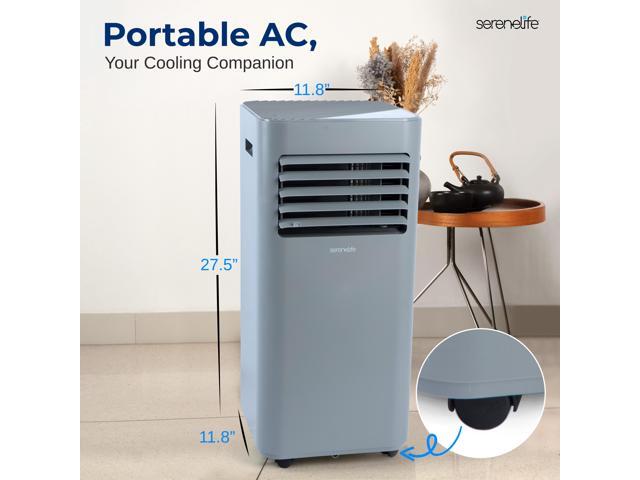 Serene Life Portable Air Conditioner - 8000 BTU Cooling Capacity (ASHRAE) Compact Home A/C Cooling Unit with Built-in Dehumidifier & Fan Modes,...