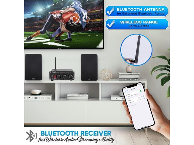 Pyle PDA22BT Compact Powerful Home Audio Amplifier Receiver Mini with Bluetooth 5.0 2 x 100 Watt - image 3