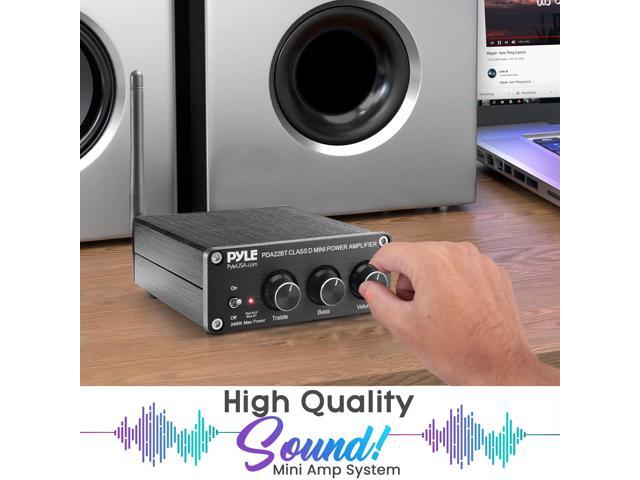 Pyle PDA22BT Compact Powerful Home Audio Amplifier Receiver Mini with Bluetooth 5.0 2 x 100 Watt - image 4