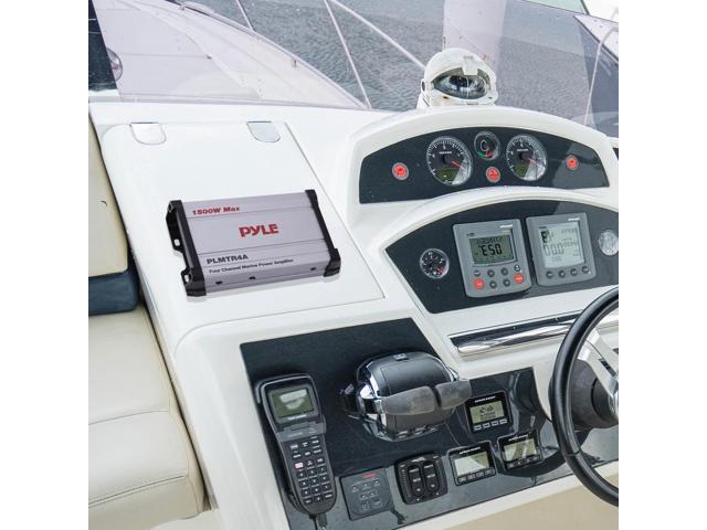 Pyle PLMTR4A Waterproof 1500W 4 Channel Marine Power Audio Amp for Boats - image 5