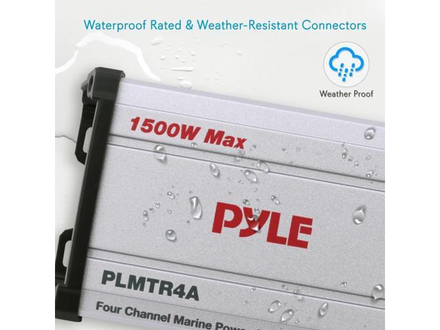 Pyle PLMTR4A Waterproof 1500W 4 Channel Marine Power Audio Amp for Boats - image 4