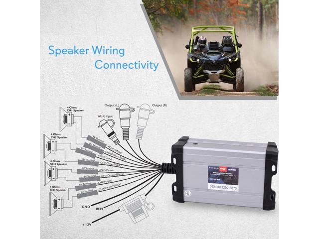 Pyle PLMTR4A Waterproof 1500W 4 Channel Marine Power Audio Amp for Boats - image 2