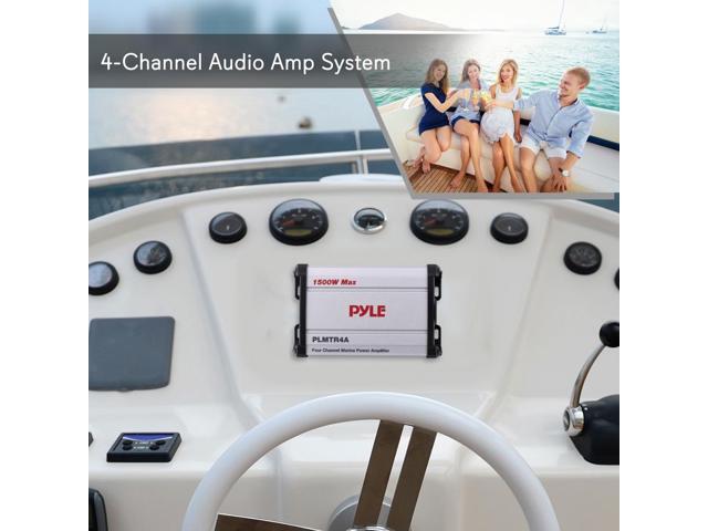 Pyle PLMTR4A Waterproof 1500W 4 Channel Marine Power Audio Amp for Boats - image 6