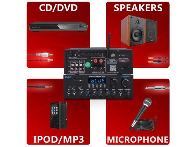 Pyle 300W Wireless BT Home Amplifier - Multi-Channel Audio Receiver with HDMI, USB, FM - PDA99BU