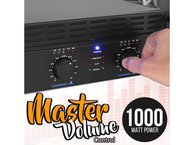 Pyle 2-Ch. Bluetooth Pro Audio Amplifier - 1000W Rack Mountable Bridgeable Sound Amplifier - PTA1000