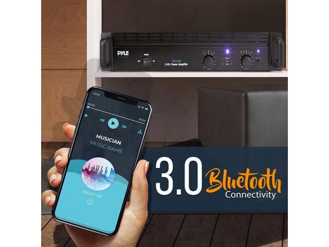 Pyle 2-Ch. Bluetooth Pro Audio Amplifier - 1000W Rack Mountable Bridgeable Sound Amplifier - PTA1000