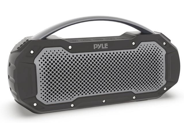 Pyle Portable Wireless Bluetooth Streaming Speaker - IPX6 Waterproof, TWS Function, Outdoor Play, Built-in Microphone - Black