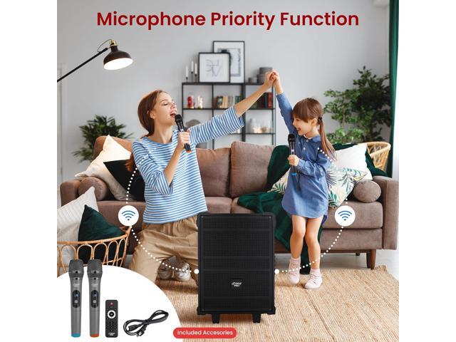 Pyle 10' Portable Wireless Bluetooth PA Speaker System with Microphones - PWMA1099A, 600W