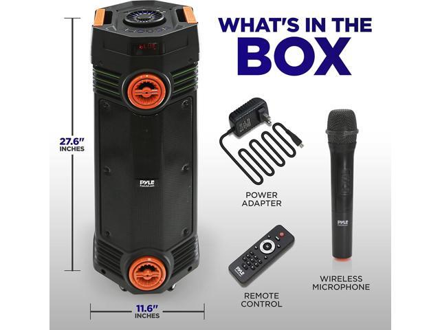 Pyle Dual 6.5' Portable Bluetooth PA Speaker System with LED Lights - PPHP2694B, 300W