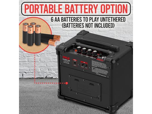 Pyle Electronic Guitar Amplifier - 5' Portable High-Definition Speaker - PGTAMPL128B