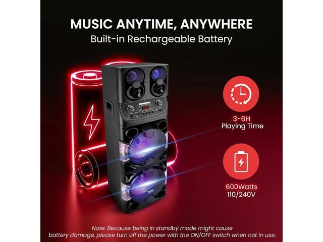 Pyle Wireless Loudspeaker PA Cabinet Speaker - PPHP2109B