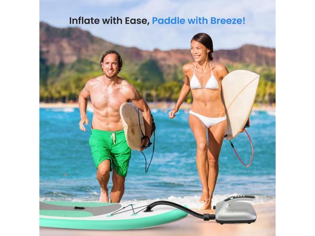 SereneLife Electric SUP Pump - Air Inflator & Deflator for Paddle Boards & Water Sport Inflatables, 20 PSI, 12V DC, SKU SLPUMP30