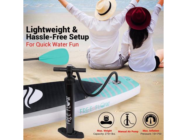SereneLife Free-Flow Inflatable Stand-Up Paddle Board (SUP) - 10.5 with Accessories, SLSUPB105