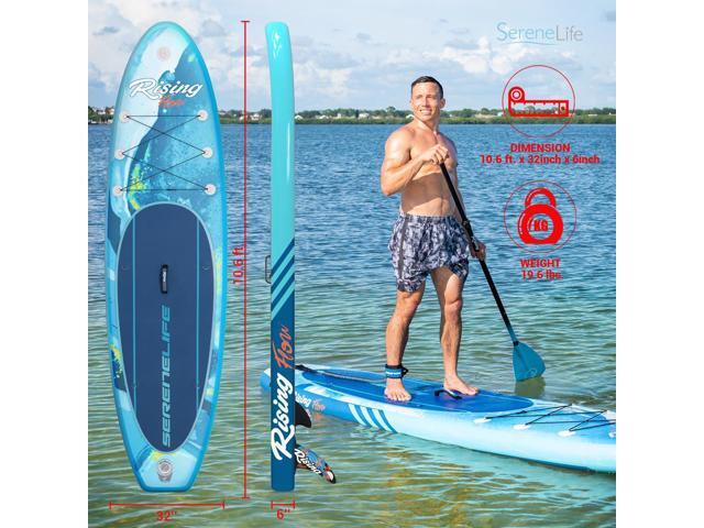 SereneLife 10'6' Inflatable Stand-Up Paddle Board SUP - Blue (SLSUPB518)