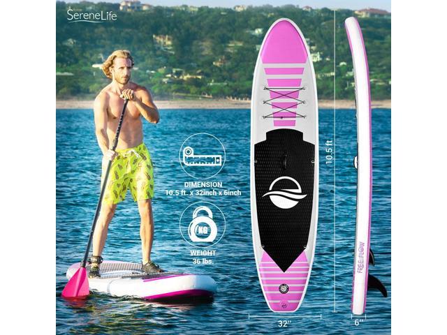 SereneLife 10.5' Free-Flow Inflatable Stand-Up Paddle Board - Blue (SLSUPB145)