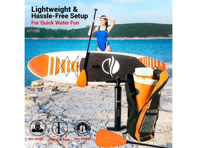 SereneLife 10.5' Free-Flow Inflatable Stand-Up Paddle Board - Blue (SLSUPB135)