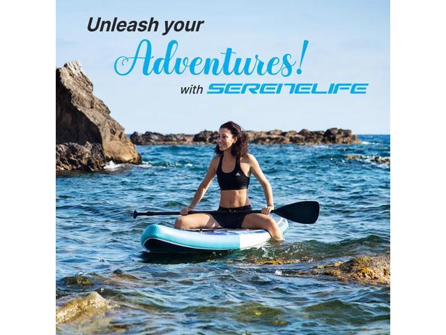SereneLife 10.5' Rising Flow Inflatable Stand-Up Paddle Board iSUP - Space Blue (SLSUPB872)