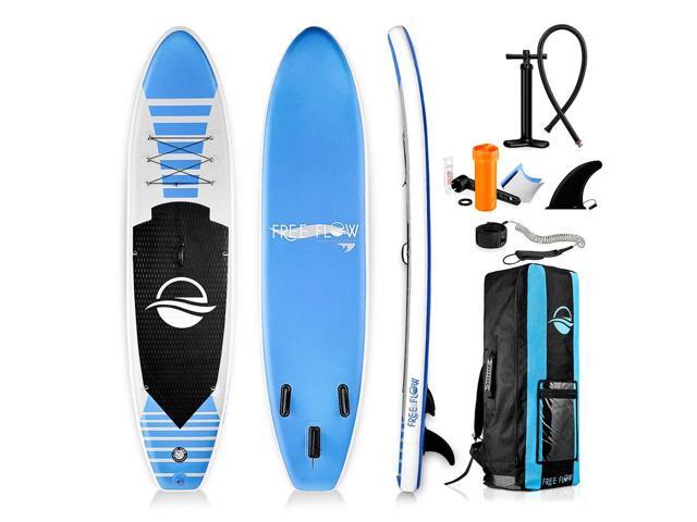 SereneLife 10.5' Free-Flow Inflatable Stand-Up Paddle Board - Blue (SLSUPB125)