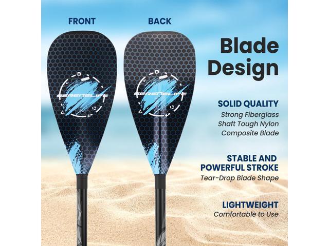 SereneLife Adjustable 3-Piece Carbon Fiber SUP Paddle - Black (SLPADDLE10)