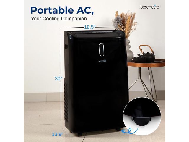 SereneLife 14,000 BTU Portable Air Conditioner Black (SLPAC408B)
