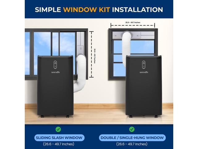 SereneLife 14,000 BTU Portable Air Conditioner Black (SLPAC408B)