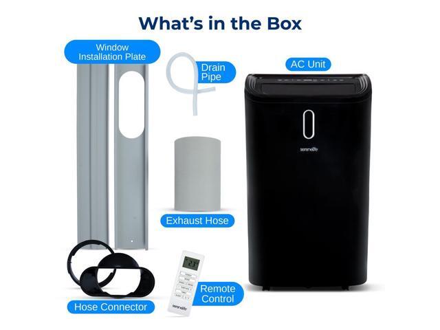 SereneLife 14,000 BTU Portable Air Conditioner Black (SLPAC408B)