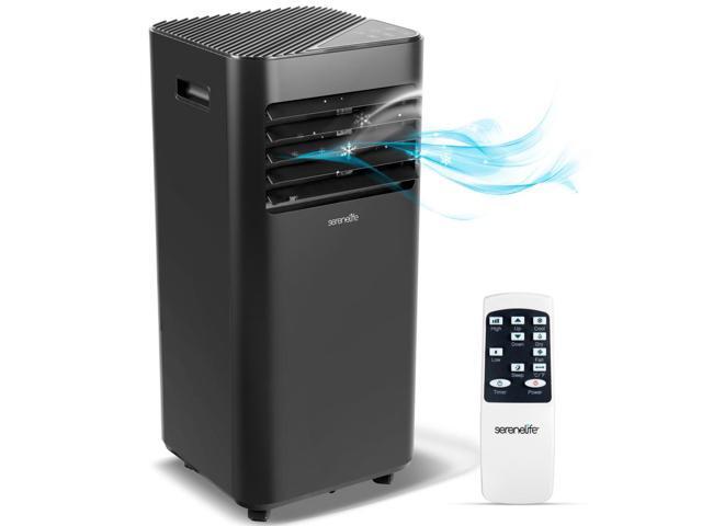 SereneLife 10,000 BTU Portable Air Conditioner with Dehumidifier & Fan - Black (SLPAC19B)
