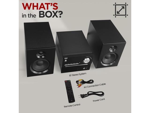 Pyle 3-Piece Wireless Bluetooth Streaming Stereo System with MP3, USB, FM Radio, Bass Reflex Speaker & Remote Control (PHSKR20)