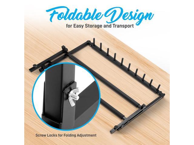 Pyle 9-Space Foldable Guitar Rack - Multi-Instrument Floor Stand Holder (PGST93)