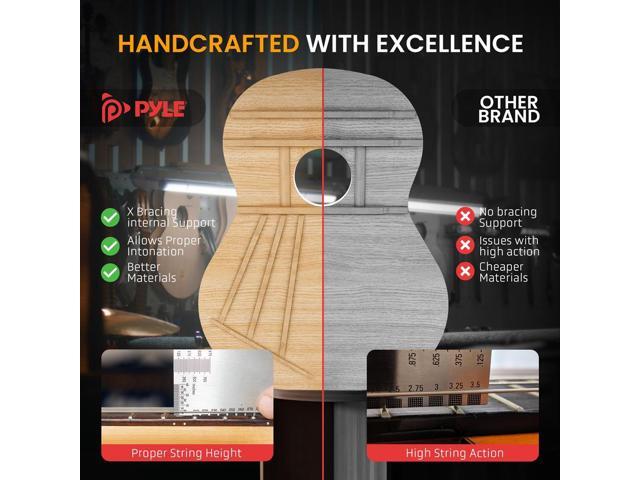 Pyle 36' Acoustic Guitar Kit - Cutaway Body with Accessories (PGA550CAB)