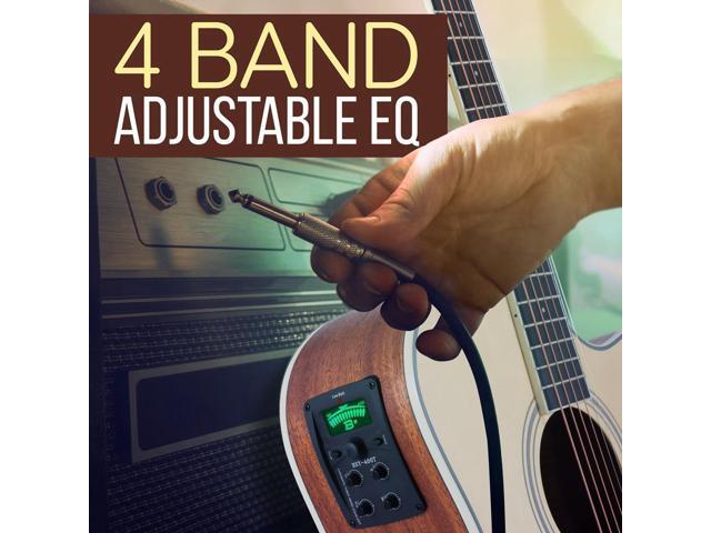 Pyle 41' 6-String Electric Acoustic Guitar Kit - Natural Matte - PEAG200