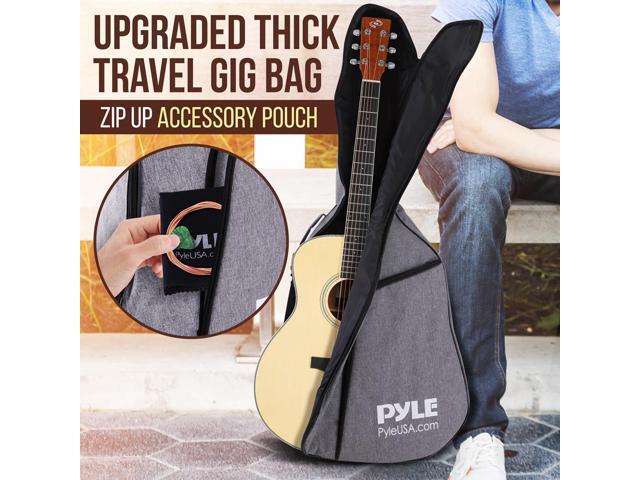 Pyle 41' 6-String Electric Acoustic Guitar Kit - Natural Matte - PEAG200