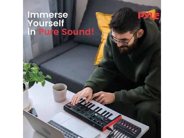 Pyle 6-Channel Wireless Bluetooth Streaming Mini Line Mixer with USB Audio Interface - PMAX6