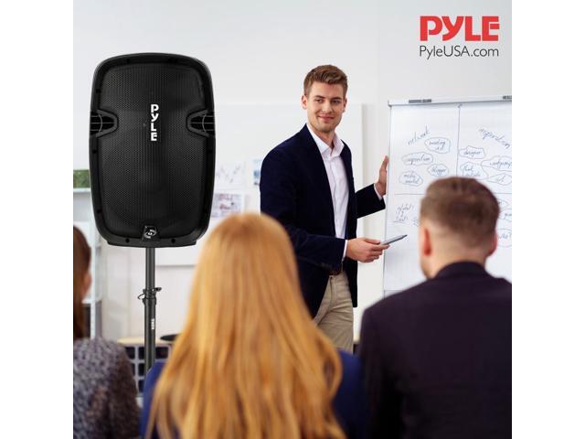 Pyle 15' Bluetooth PA Loudspeaker with Rechargeable Battery & Wireless Microphones - PPHP1599WU