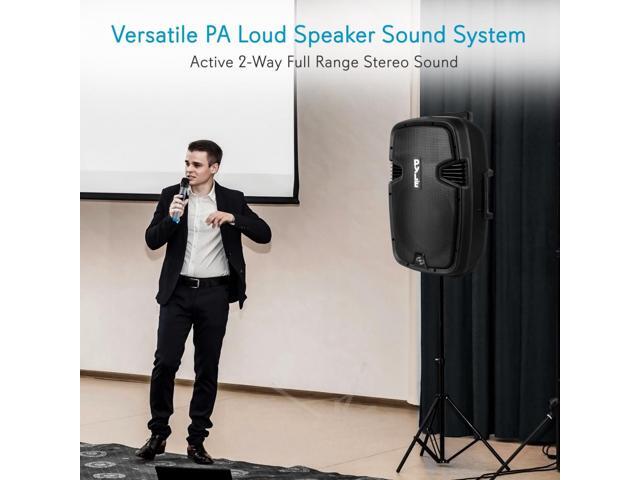 Pyle 15' Bluetooth PA Loudspeaker with Rechargeable Battery & Wireless Microphones - PPHP1599WU