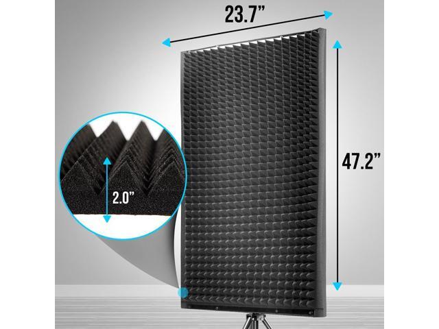 Pyle Studio Sound Absorbing Isolation Panel - Acoustic Foam with Stand (PSIP24)