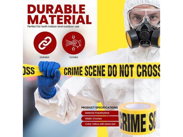 Pyle 8-Piece Crime Scene Do Not Cross Tape - 656 ft. Roll, Black & Yellow (PCSCTX8)
